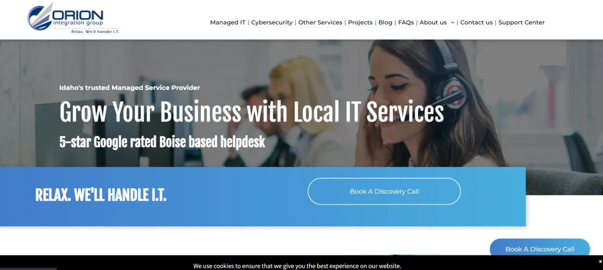 Orion Integration Group Boise-based managed IT services homepage