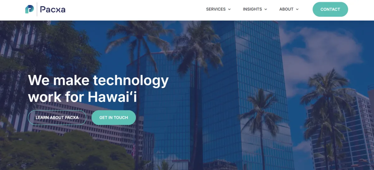 Pacxa managed IT systems integration Honolulu homepage