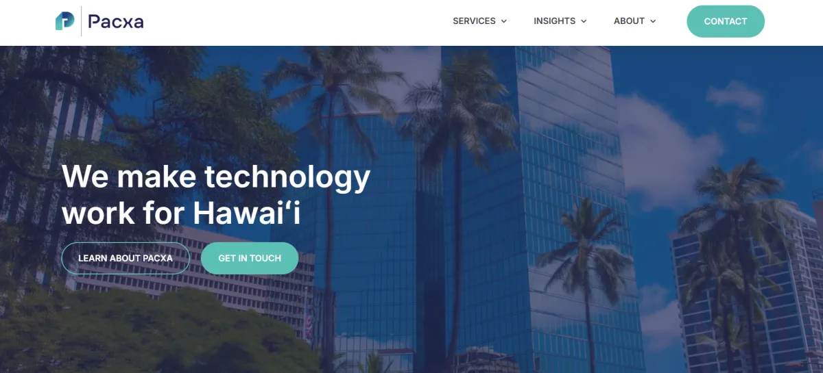 Pacxa managed IT services Honolulu homepage