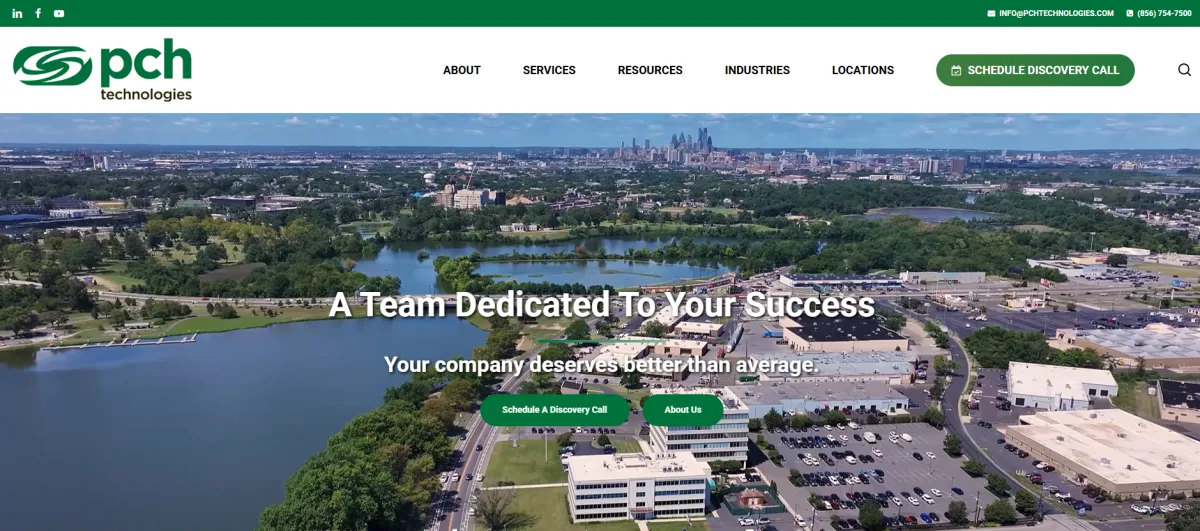 PCH Technologies Pennsauken NJ managed IT services and cybersecurity homepage