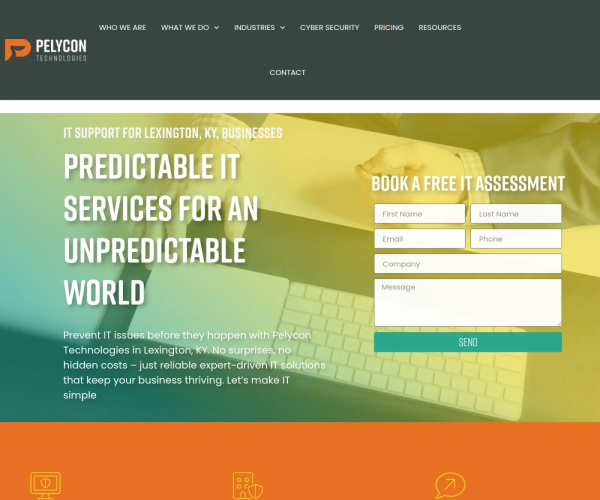 Pelycon Technologies predictable IT services for Lexington KY businesses homepage