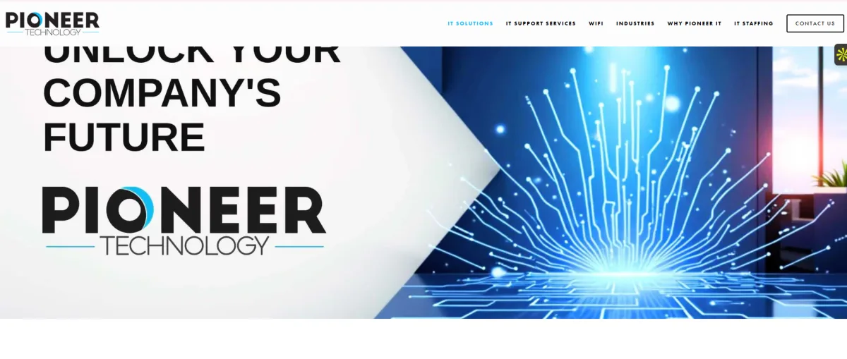 Pioneer Technology Chattanooga IT solutions homepage unlock your company future