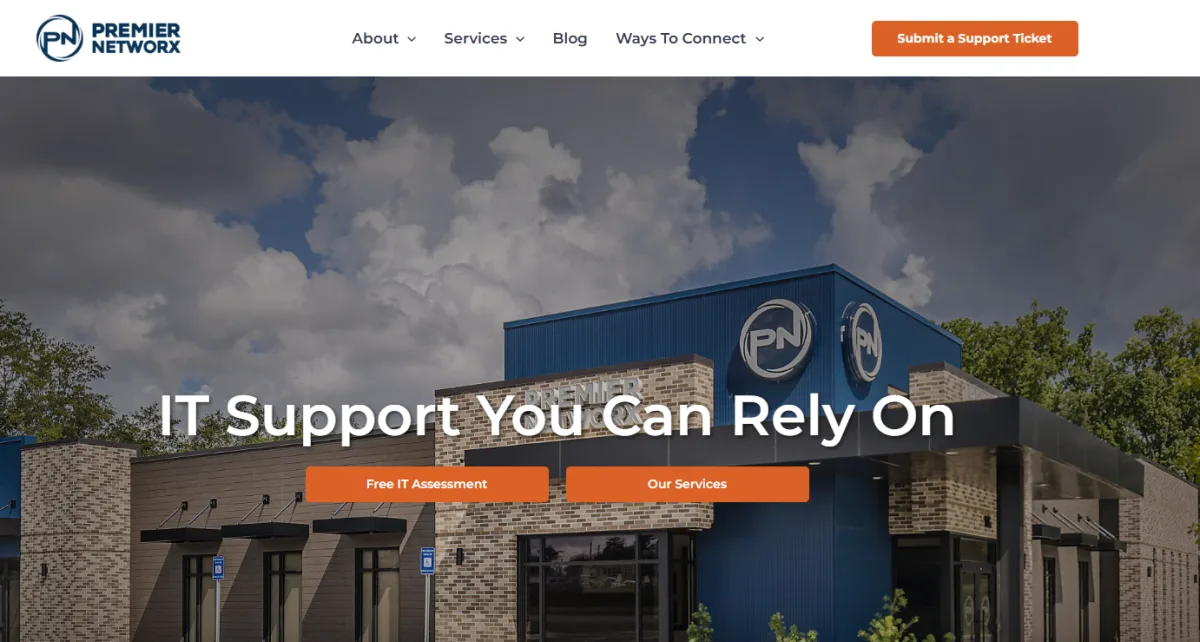 Premier Networx managed IT services Augusta GA homepage