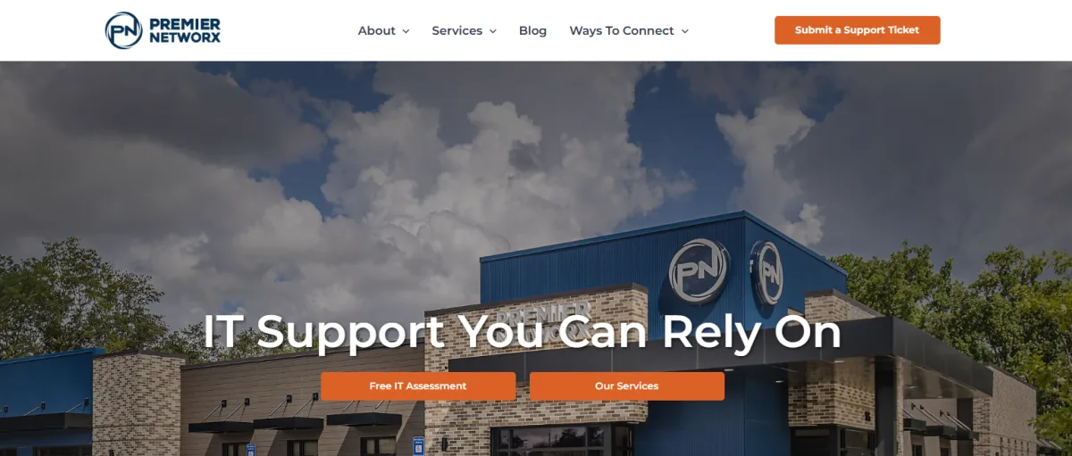 Premier Networx managed IT Augusta GA homepage