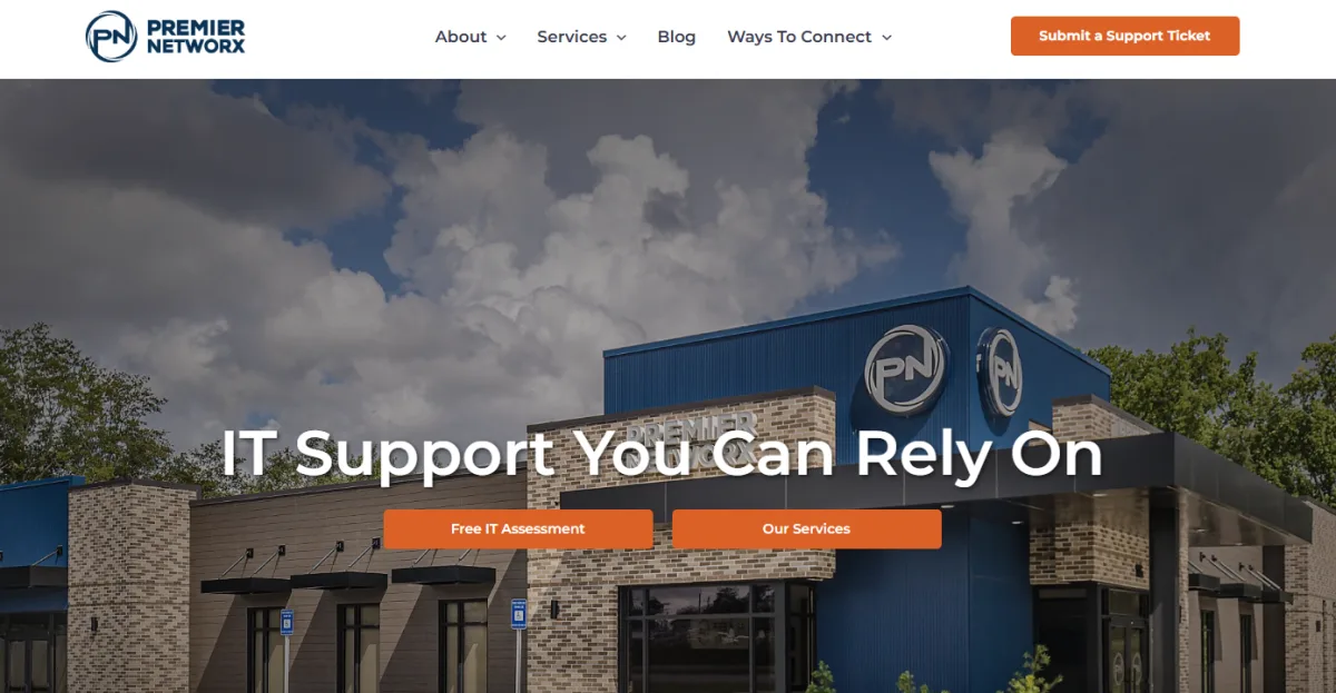 Premier Networx managed IT Augusta GA homepage