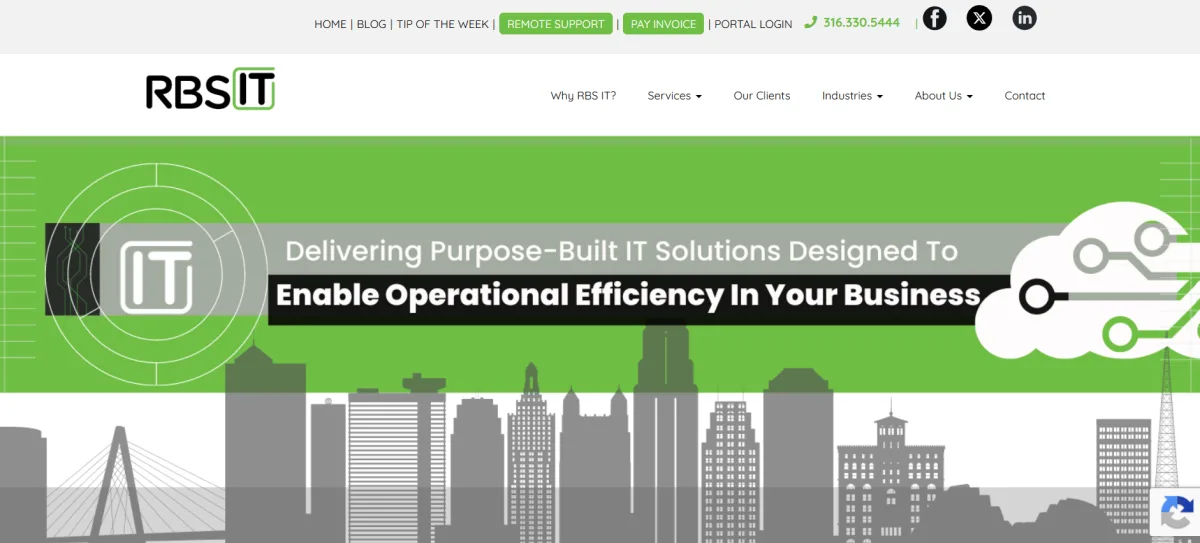 RBS IT Solutions Wichita managed IT services homepage