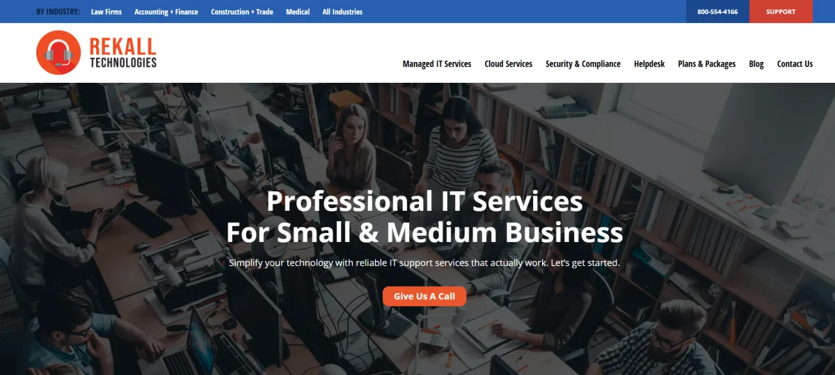 Rekall Technologies law firm private cloud managed IT Buffalo homepage