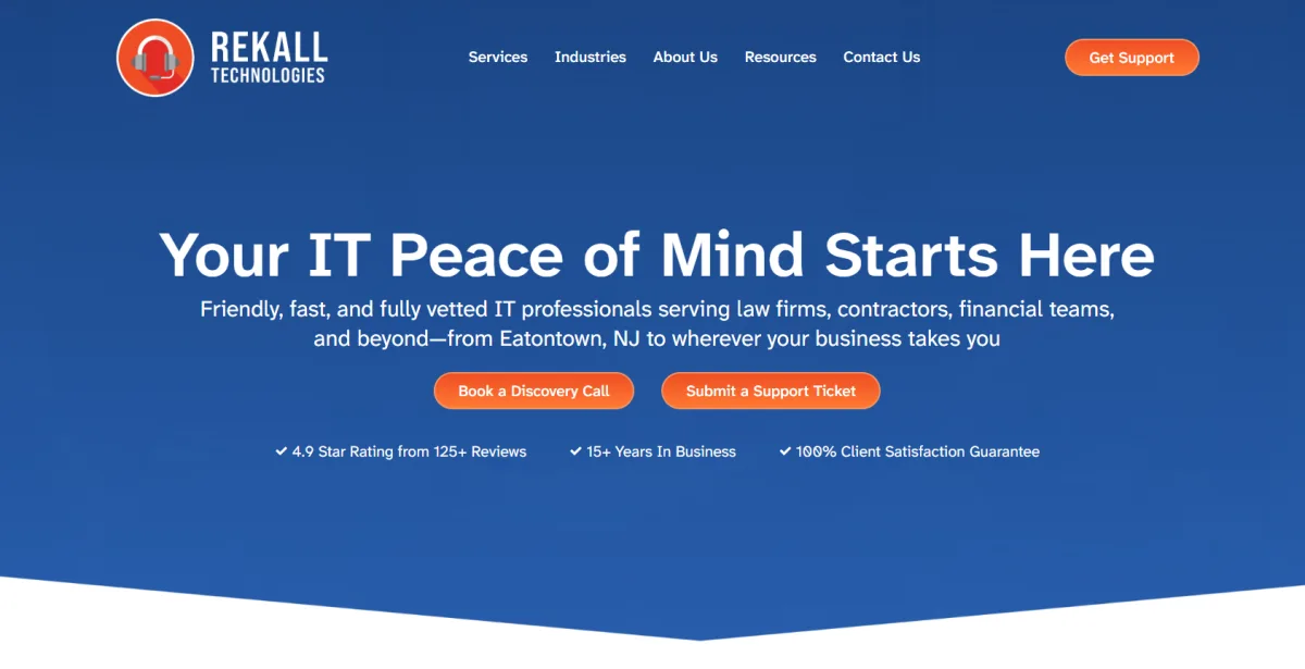 Rekall Technologies legal IT private cloud homepage