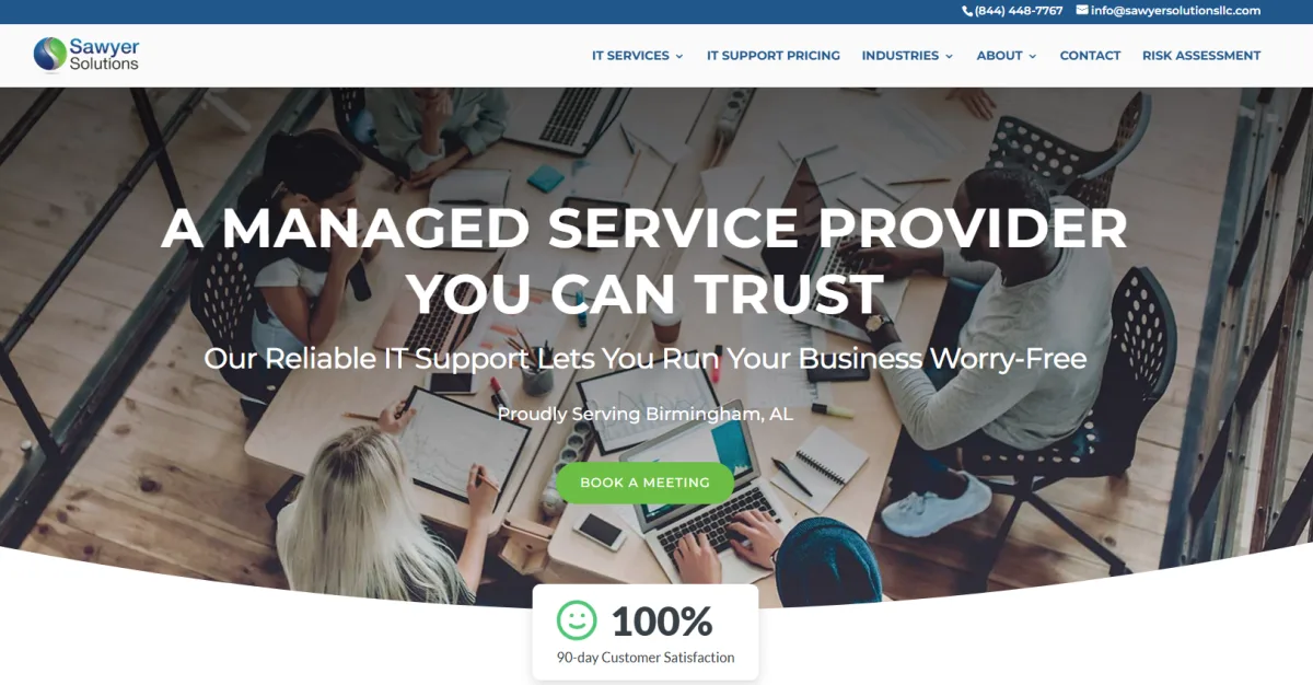 Sawyer Solutions managed IT for law firms in Birmingham — homepage