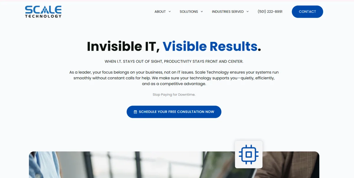 Scale Technology Little Rock Arkansas boutique managed IT homepage