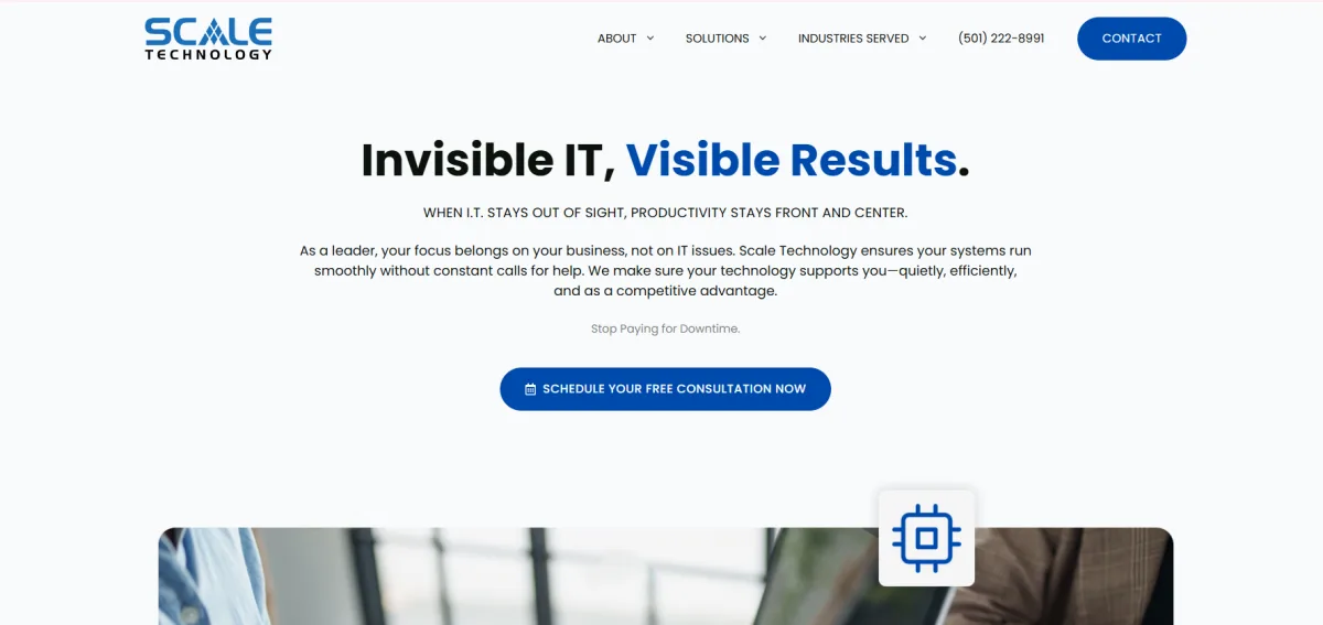 Scale Technology Little Rock managed IT services homepage