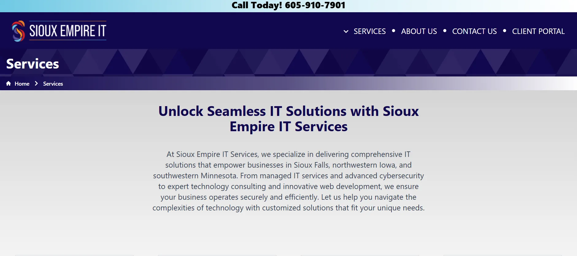 Sioux Empire IT Services managed IT Sioux Falls homepage