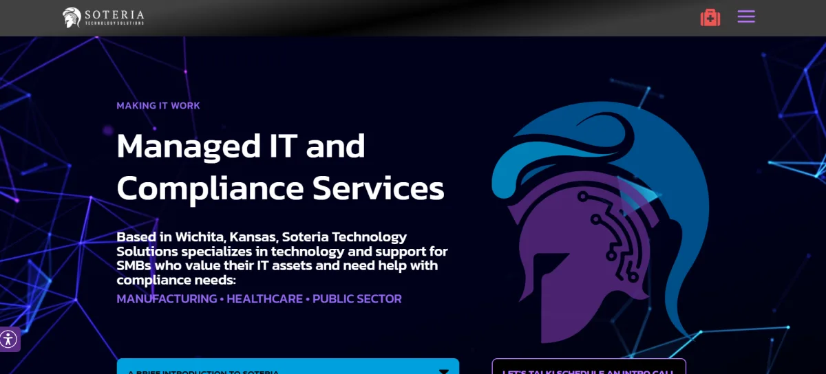 Soteria Technology Solutions Wichita managed IT and compliance homepage