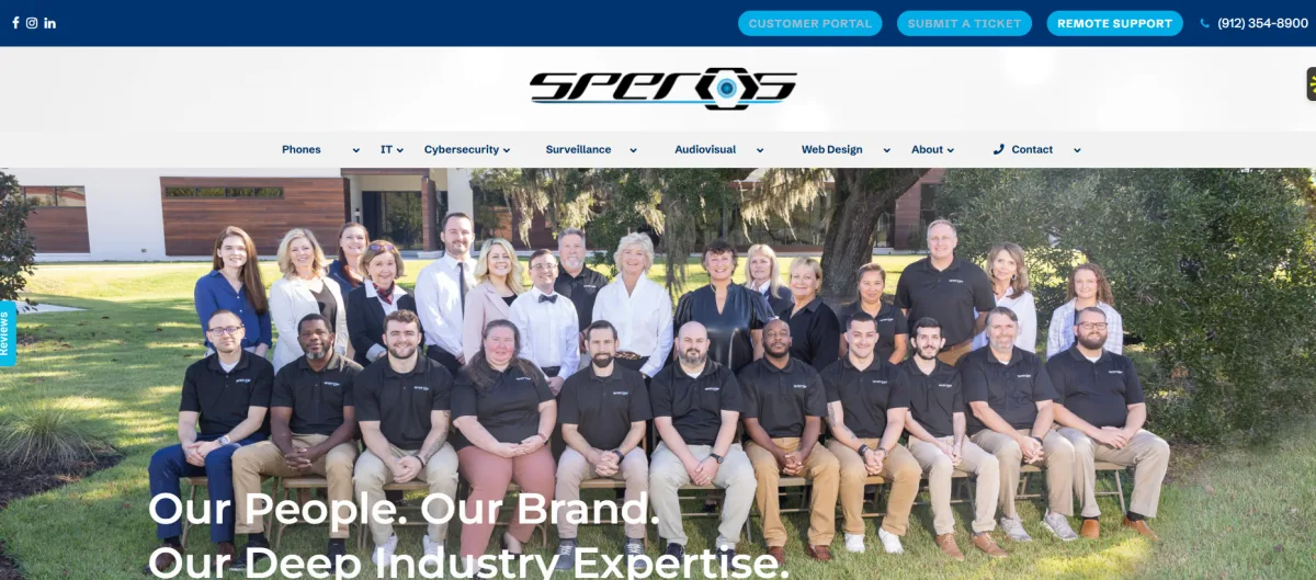Speros managed IT Savannah GA homepage