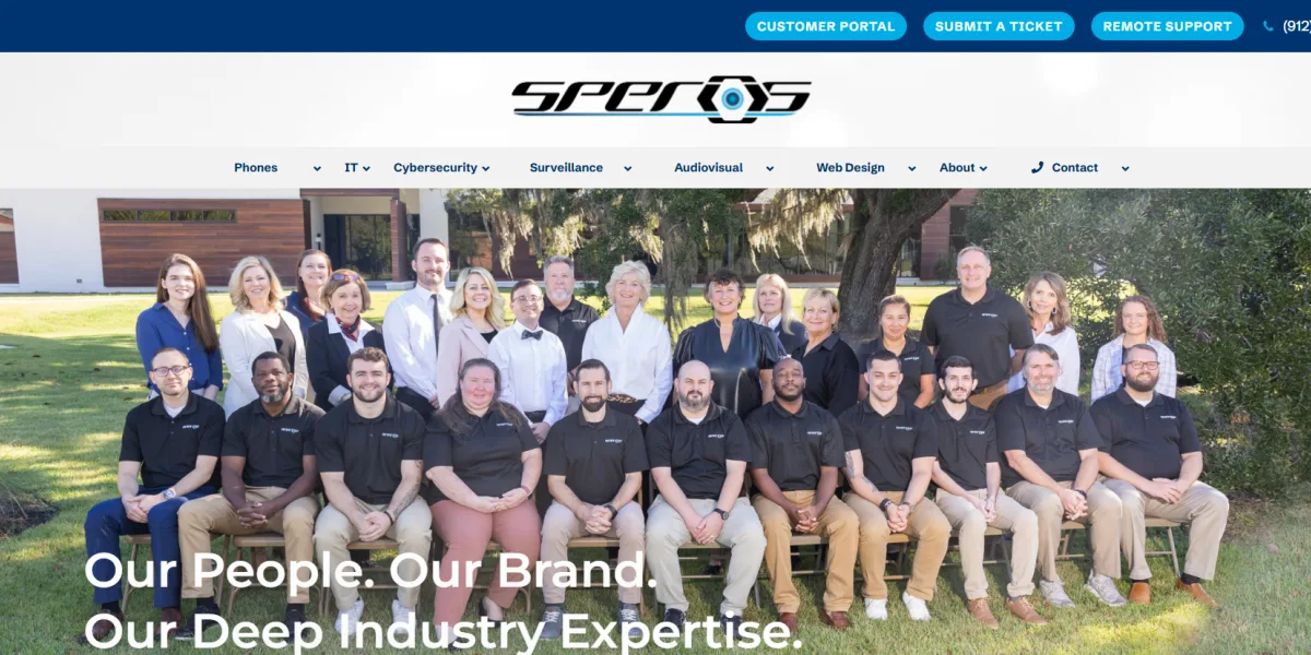 Speros business technology services Savannah GA homepage