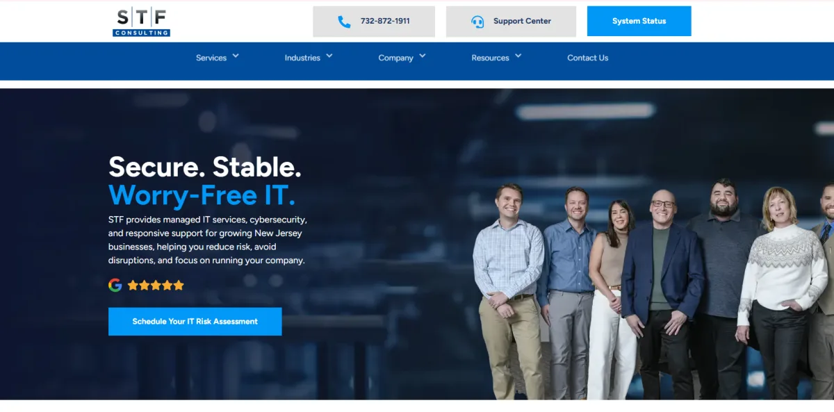 STF Consulting managed IT services New Jersey logistics homepage