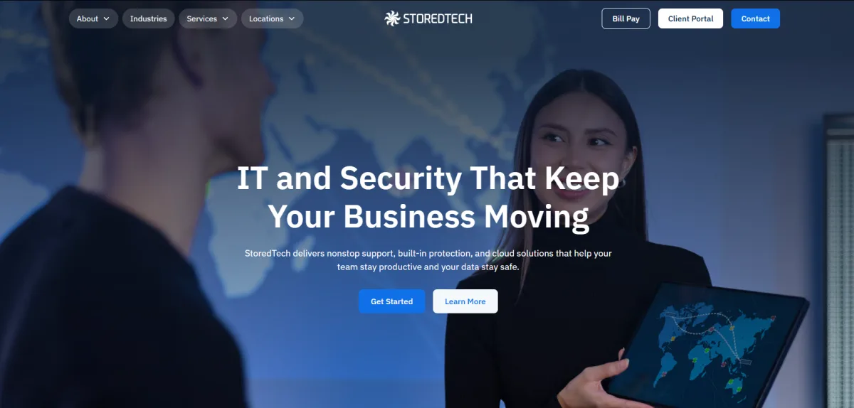 StoredTech managed IT services Albany NY financial services homepage