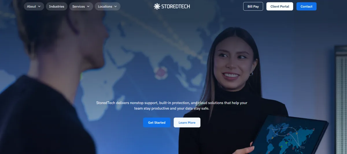 StoredTech managed IT provider Albany Queensbury New York homepage