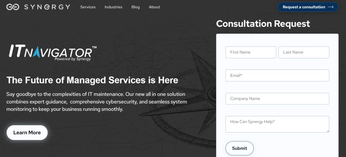 Synergy IT Solutions Syracuse managed IT homepage