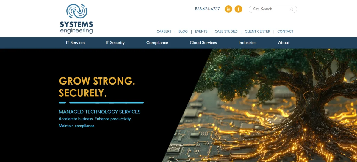 Systems Engineering managed IT services banking and financial services Manchester NH homepage
