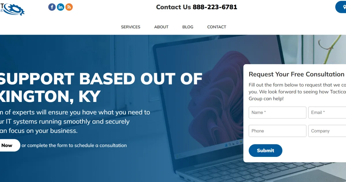 Tactical IT Group financial industry IT downtown Lexington KY homepage