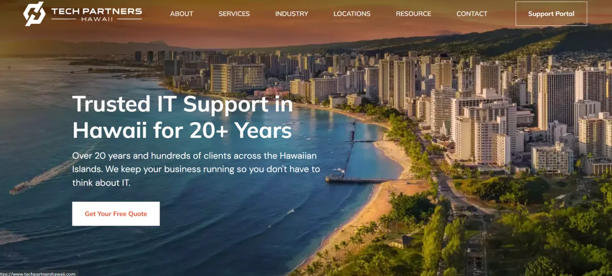 Tech Partners Hawaii hospitality and tourism IT services Honolulu homepage