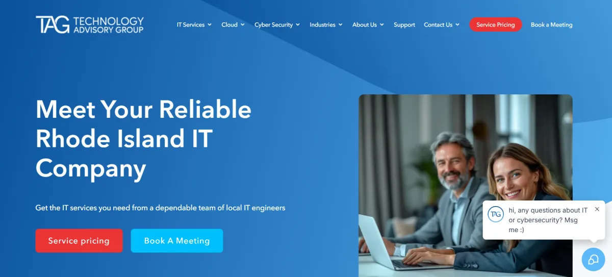 Technology Advisory Group Rhode Island managed IT services homepage