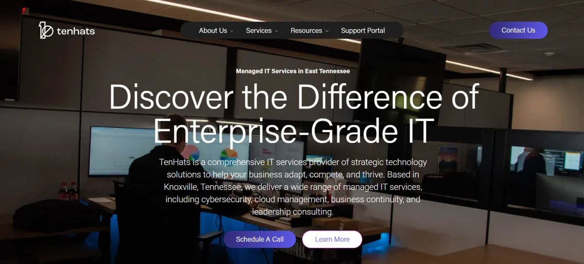 TenHats managed IT data center Knoxville homepage