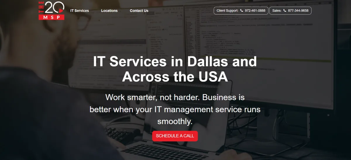 The 20 MSP energy and oil gas IT services homepage