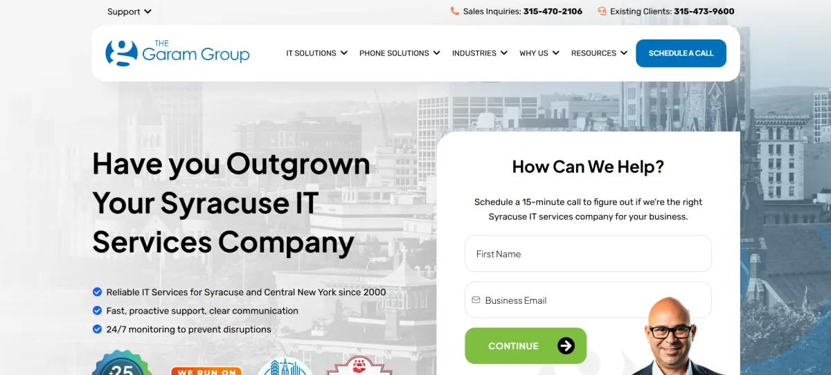 The Garam Group Syracuse managed IT services homepage