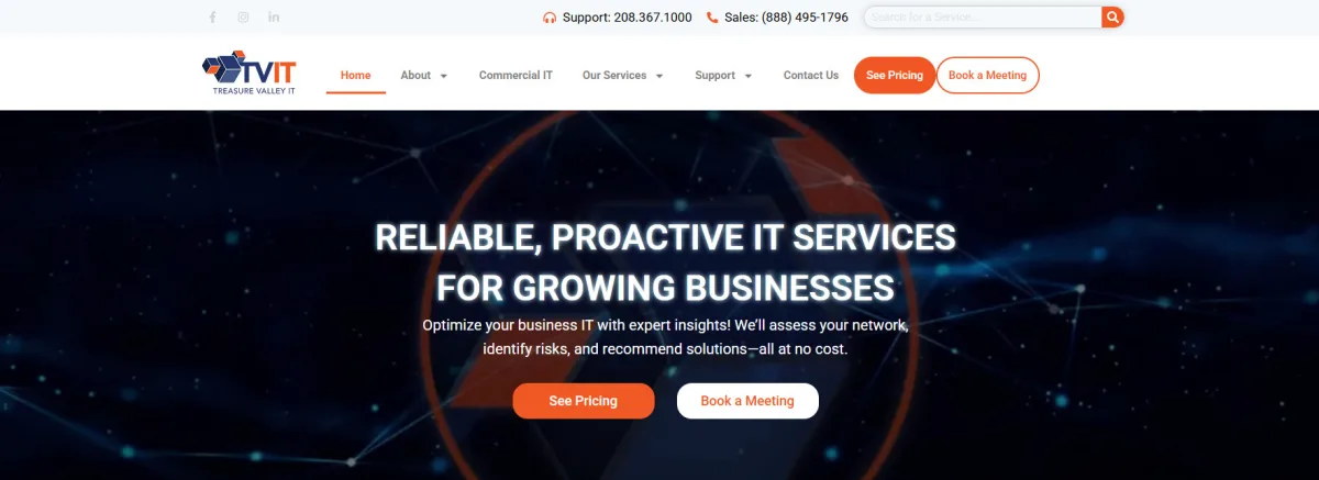 Treasure Valley IT homepage managed IT Boise Idaho