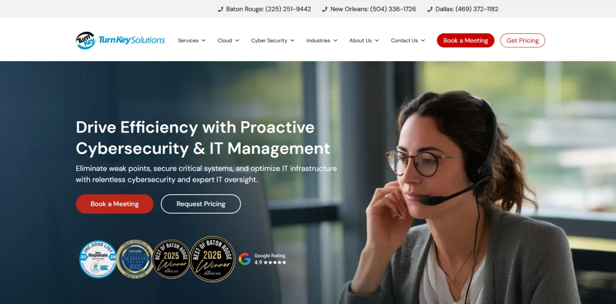 Turn Key Solutions managed IT energy Baton Rouge New Orleans homepage