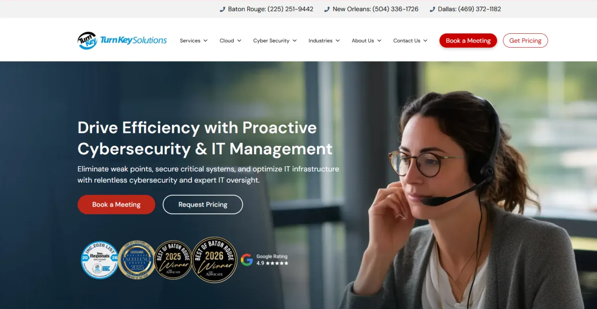 Turn Key Solutions hospitality IT PCI compliance New Orleans homepage