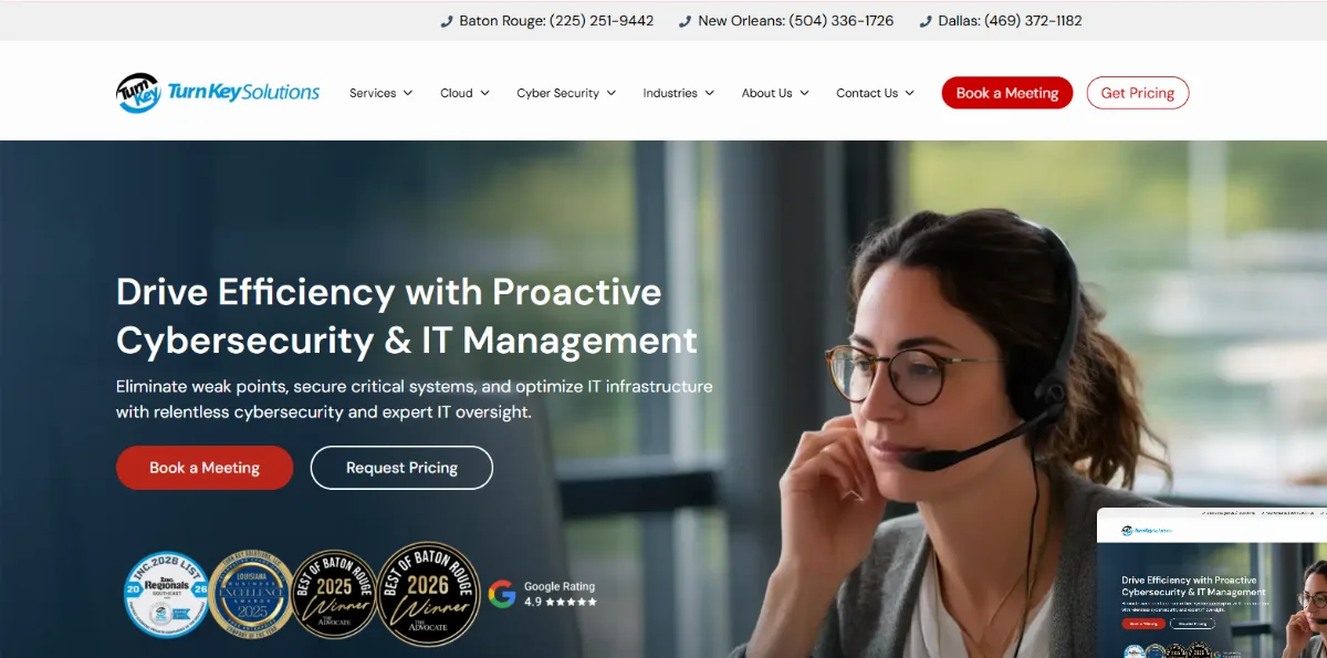 Turn Key Solutions legal IT services New Orleans homepage