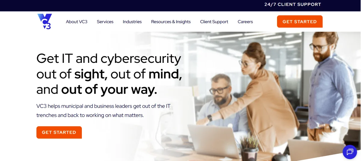 VC3 managed IT services Columbia, SC headquarters — homepage