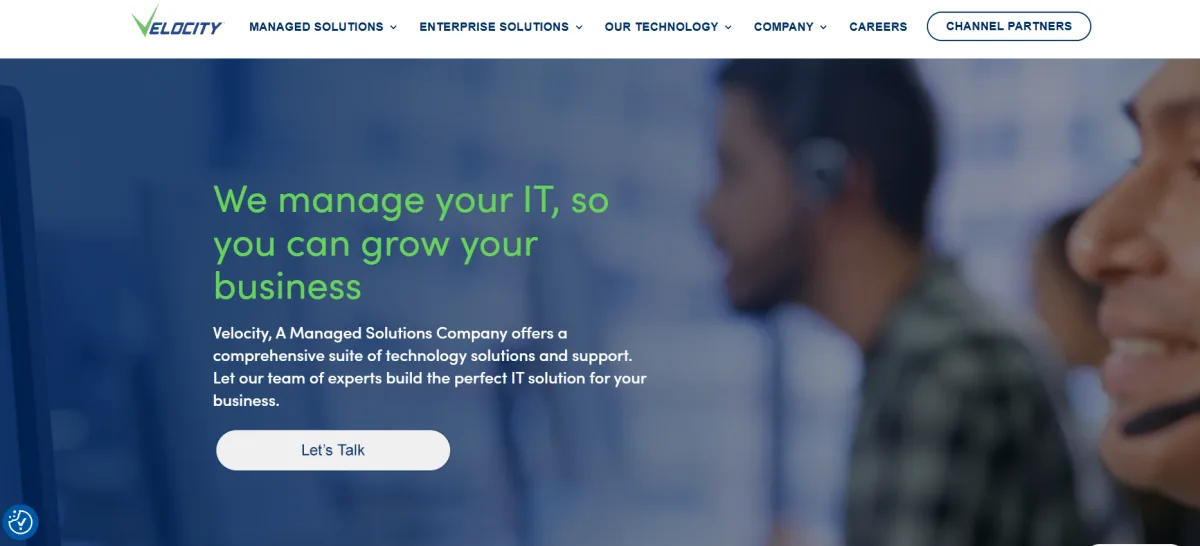 Velocity Technologies software integration and ERP homepage