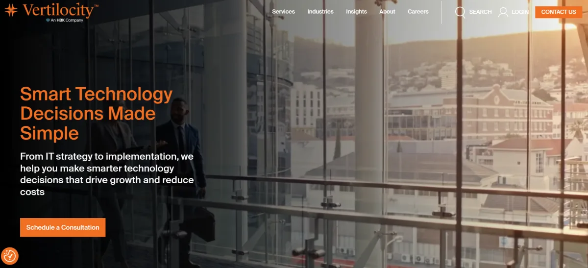 Vertilocity professional services IT provider Toledo Ohio homepage