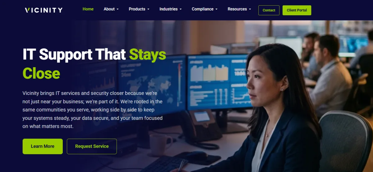Vicinity managed IT services Anchorage AK homepage