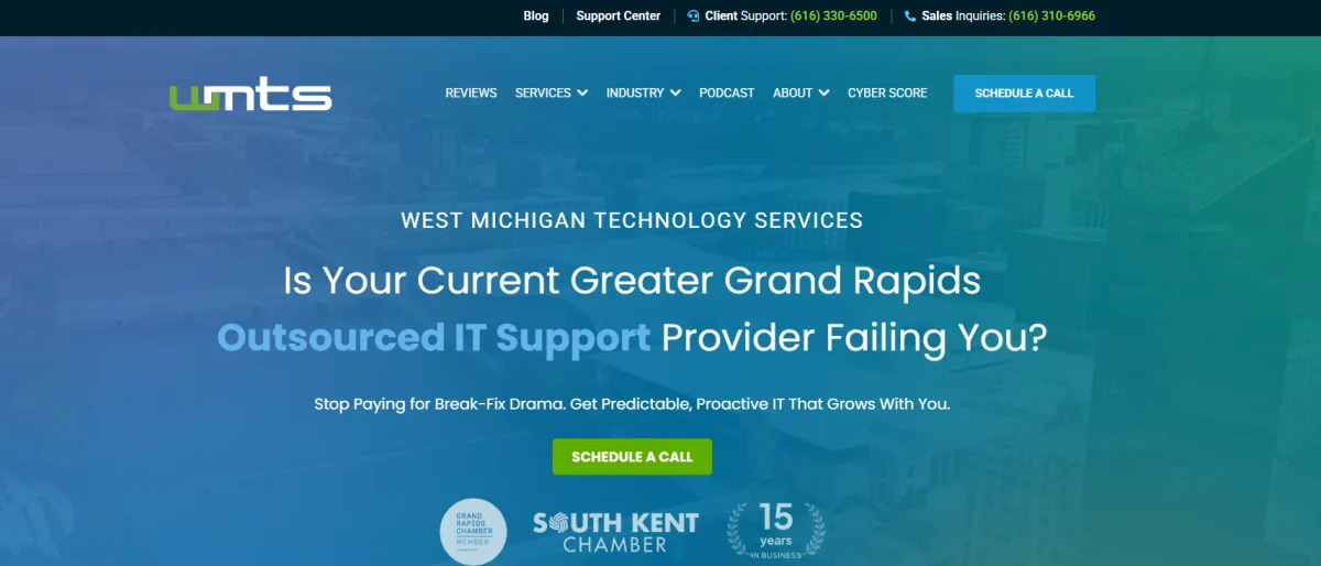 West Michigan Tech Services managed IT Grand Rapids homepage