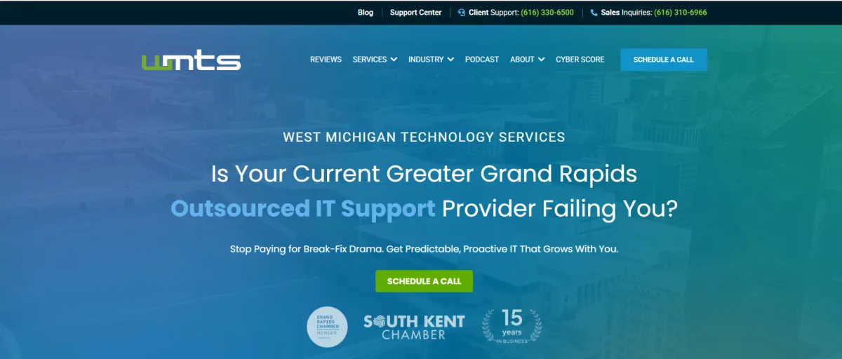 West Michigan Technology Services managed IT Grand Rapids homepage