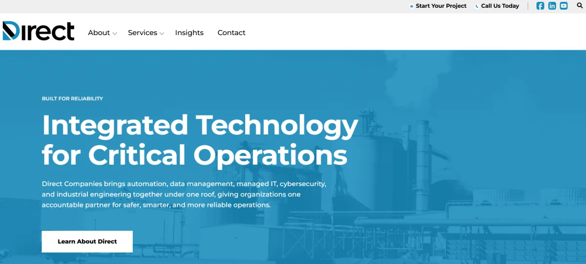 Workplace IT Management Direct Companies Sioux Falls OT IT manufacturing homepage
