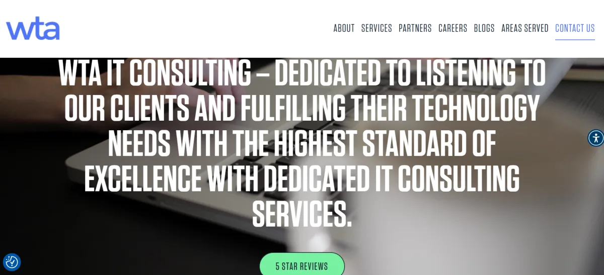 WTA Consulting IT consulting homepage, Toledo, Ohio