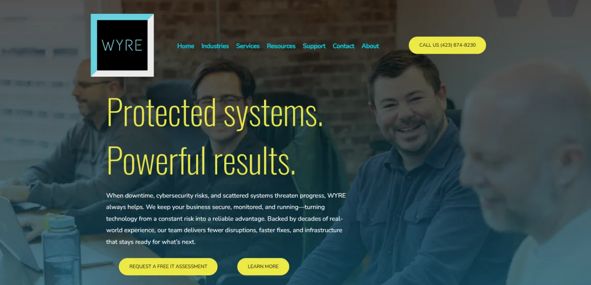WYRE Technology managed IT logistics Chattanooga TN homepage