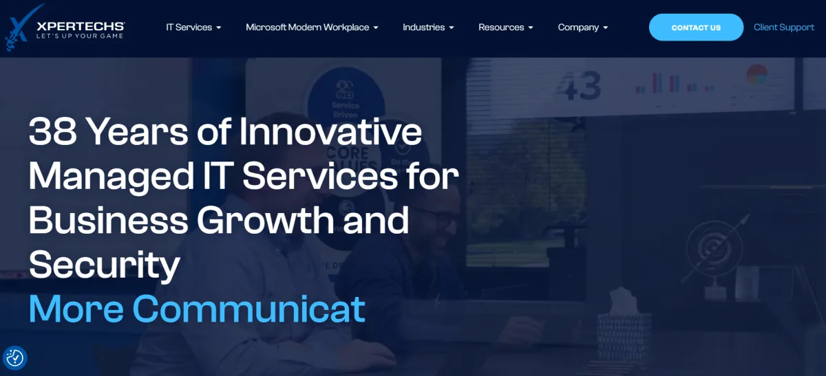 XPERTECHS managed IT services for financial firms homepage
