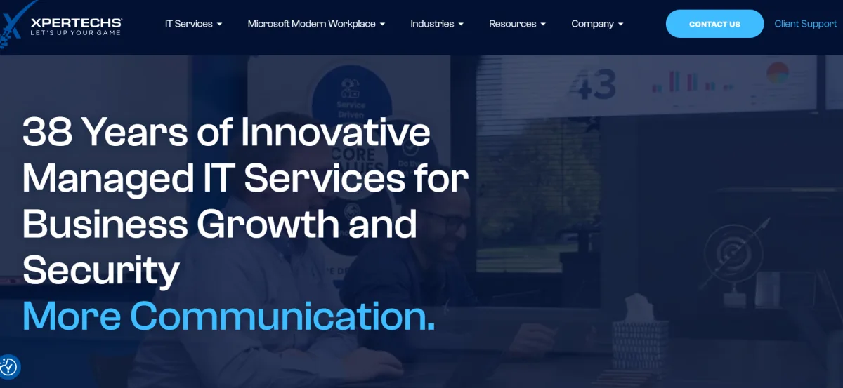 XPERTECHS managed IT services for business growth and security homepage, healthcare HIPAA and EMR support