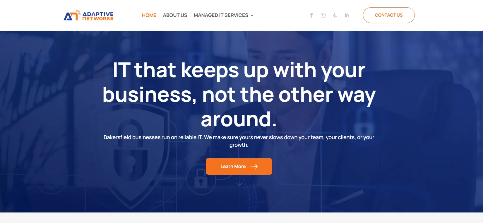 Adaptive Networks managed IT Bakersfield homepage