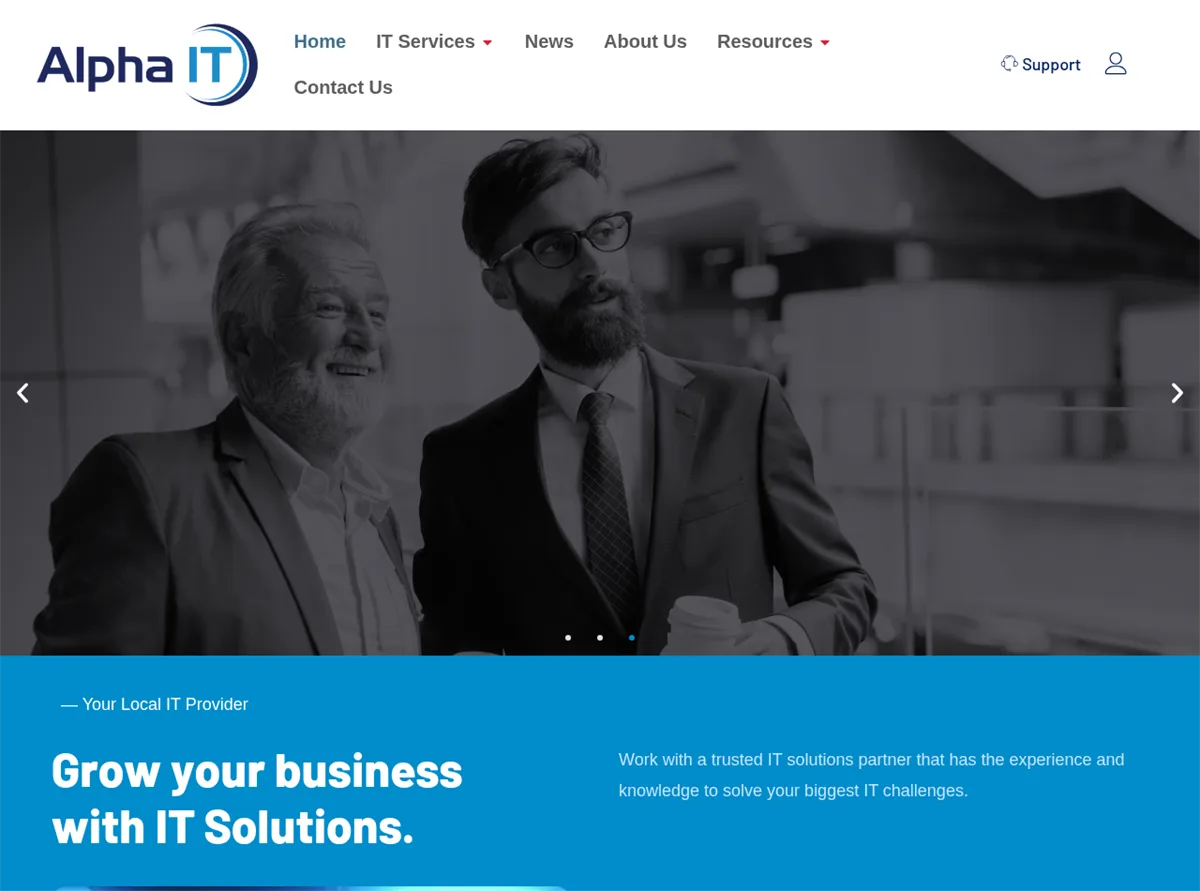 Alpha IT managed IT and cybersecurity in Eugene, homepage