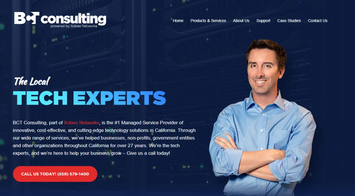 BCT Consulting managed IT services in Fresno CA homepage