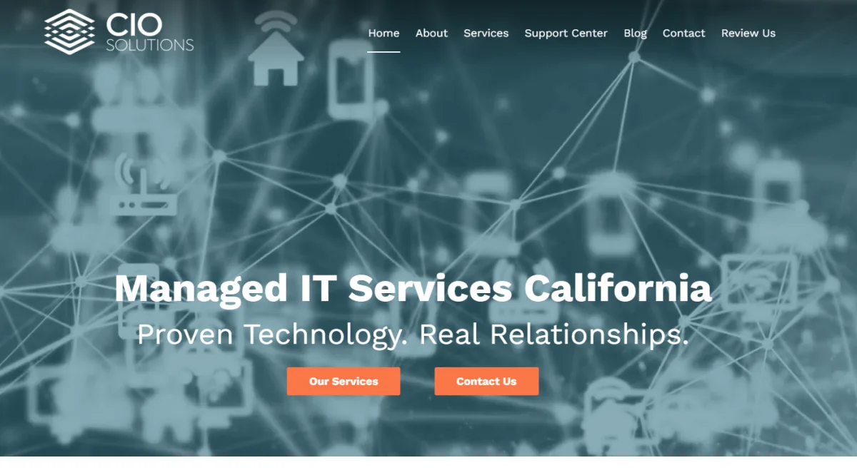 CIO Solutions managed IT services Fresno California manufacturing homepage