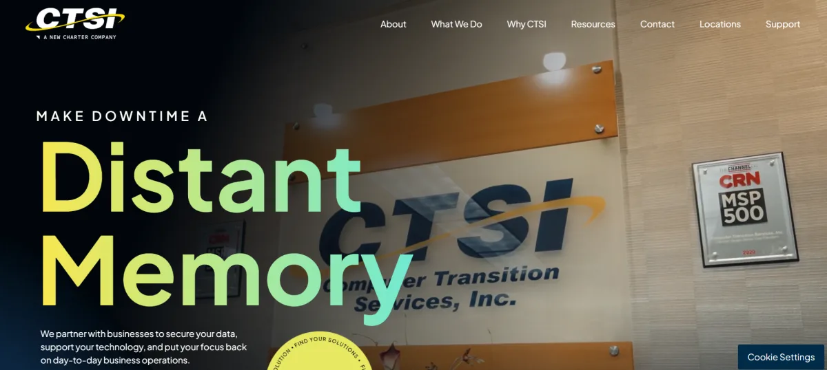 CTSI Computer Transition Services homepage, West Texas managed IT provider ranked number 2 by itreviews.co
